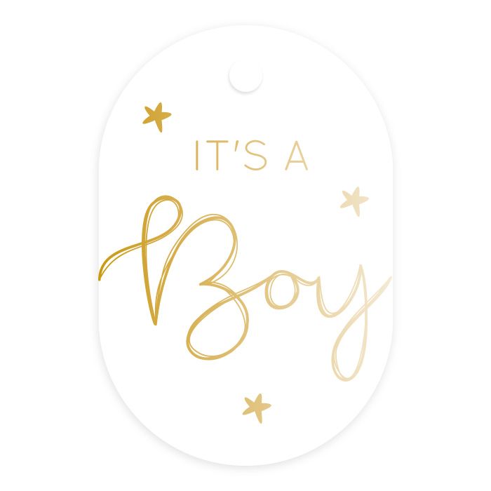 Folie labeltje geboorte ovaal it's a boy