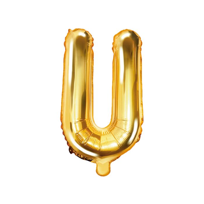 Folieballon letters en cijfers goud 35cm