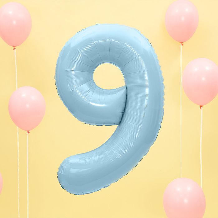 86cm Folieballon Pastel Blauw 9