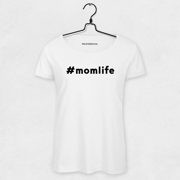 #MOMLIFE t-shirt zwart