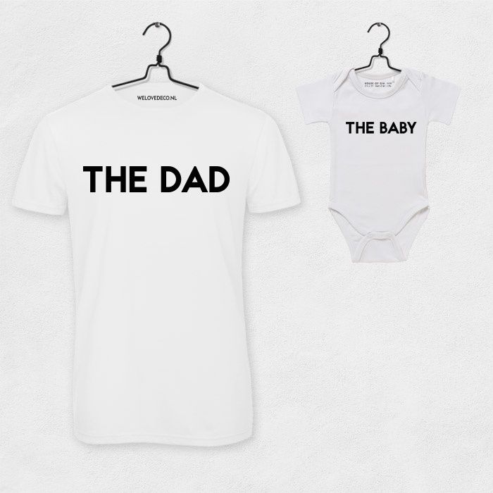 T-shirt set The Dad & The Baby wit