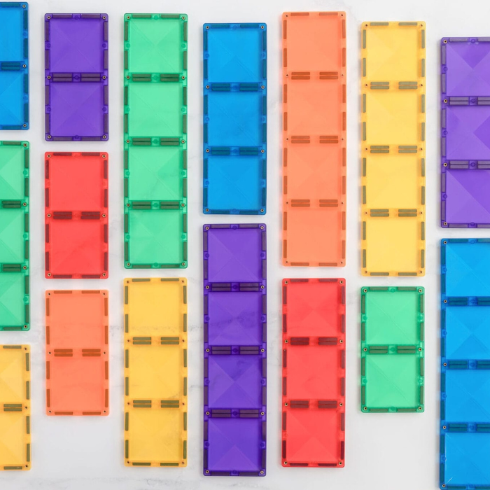 Connetix Tiles rainbow rectangle pack (18st)