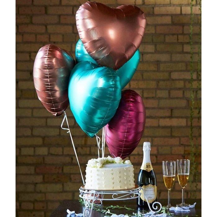 Folieballon Satin Luxe hart roségoud (43cm) 