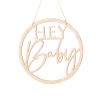 Houten hanger Hey Baby Botanical Baby Ginger Ray