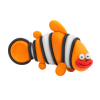 Hey Clay boetseerklei Ocean Clownfish, Discus Fish, Eel(6st)