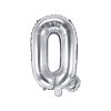 Folieballon letters en cijfers zilver 35cm