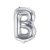 Folieballon letters en cijfers zilver 35cm