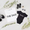 T-shirt set The Dad & The Baby zwart