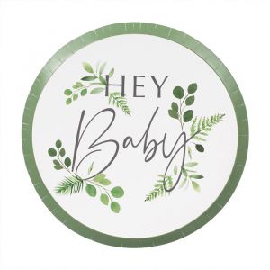 Bordjes Hey Baby Botanical Baby (8st) Ginger Ray