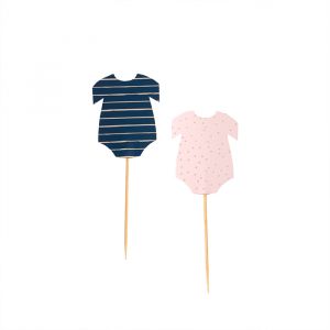 Cupcake prikkers romper Navy & Pink (12st) Ginger Ray