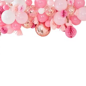 Ballonnenboog met decoratie roze Mix It Up Ginger Ray