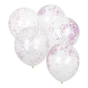 Ballonnen glitter roze Pamper Party (5st) Ginger Ray