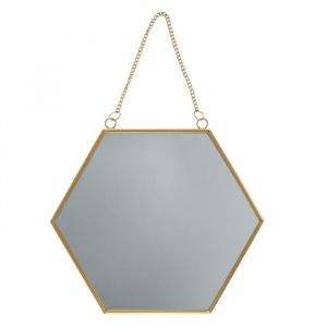 Spiegel hexagon goud (27cm) Sass & Belle