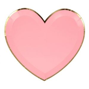Meri Meri borden Valentine Heart groot roze (8st)
