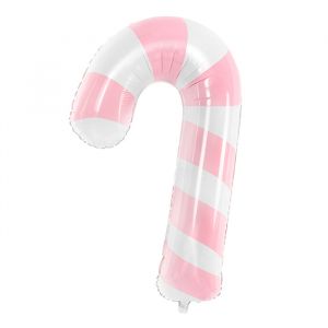 Folieballon zuurstok roze 74cm