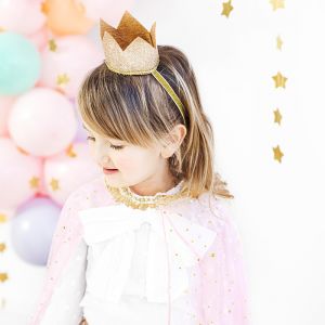 Prinsessencape roze-goud (3-7 jaar)