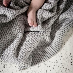 Mies & Co Babydeken gebreid Soft Grey