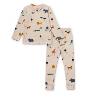 Liewood pyjama wilhelm safari sandy mix