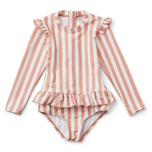 Liewood badpak Sille Stripe dusty coral/creme