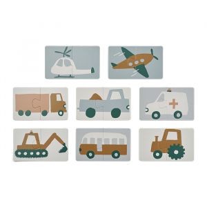 Liewood puzzel Brett Vehicles / Dove blue