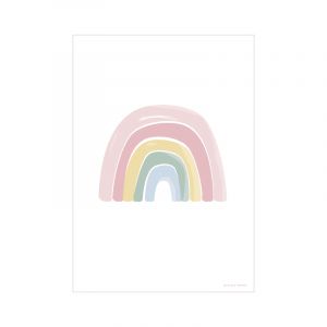 Poster A3 Rainbow Alphabet roze Little Dutch