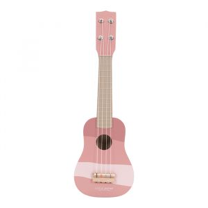 Houten gitaar roze Little Dutch