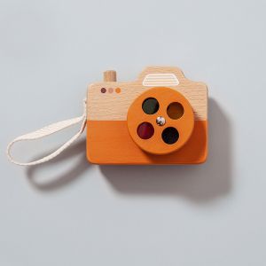 Houten camera oranje Petit Monkey