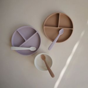 Mushie & Co siliconen bord Soft Lilac