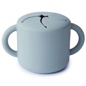 Mushie siliconen snack cup powder blue