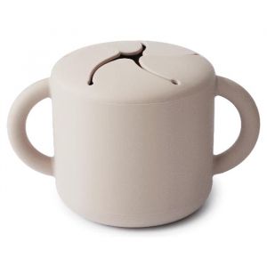Mushie siliconen snack cup ivory