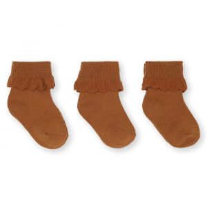 Konges Slojd sokken Lace leather brown (3st)