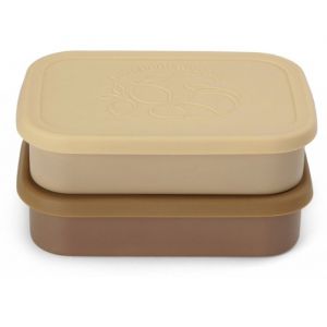 Siliconen lunchboxen vanilla yellow mix (2st) Konges Slojd