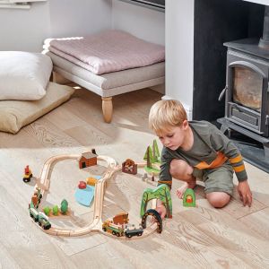 Tender Leaf Toys houten treinbaan