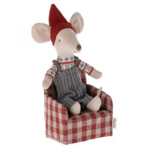 Maileg Miniatuur stoel muis rood