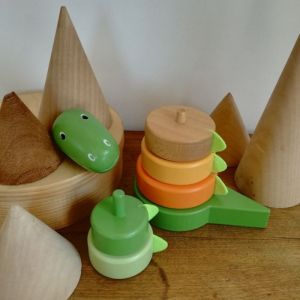 Egmont Toys houten stapeltoren Dino Arthur
