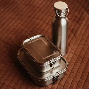 Lunchbox en drinkfles steel Haps Nordic