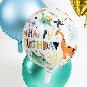 Folieballon Happy Birthday dino roars 45cm