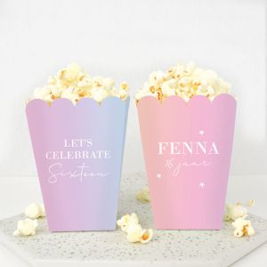 Popcornbakje met folie pastel