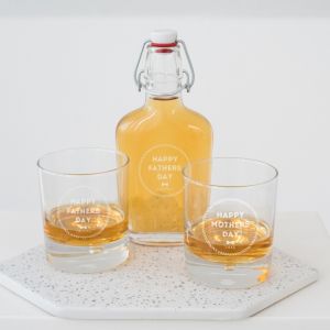 Whisky beugelfles fathersday met naam