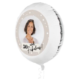 Folieballon met foto verjaardag fabulous