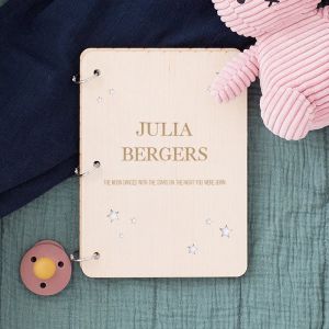 Gepersonaliseerd babyboek klassiek met sterren