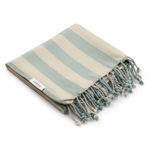 Liewood hamman handdoek Mona Stripe sea blue/sandy