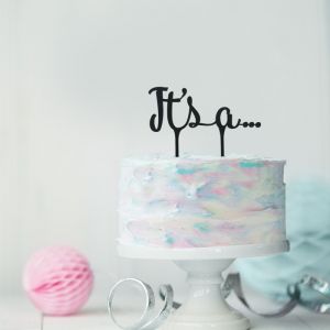 Gender reveal taarttopper It's a acryl