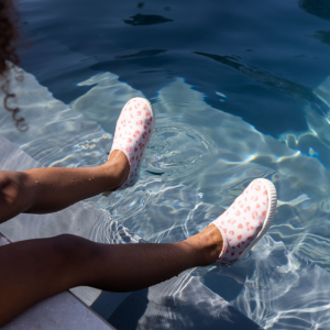 Swim Essentials waterschoentjes old pink leopard lycra
