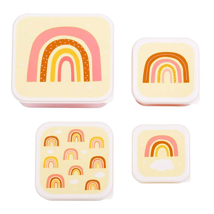 Afbeelding van Lunchbox & snackbox Rainbow A Little Lovely Company
