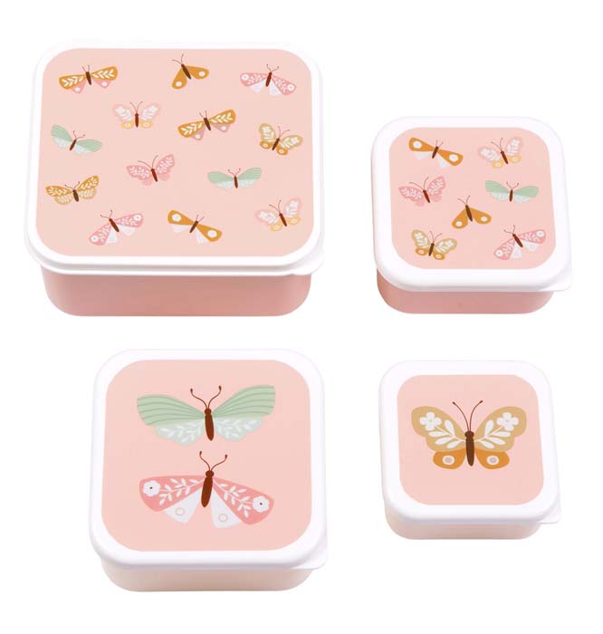 Afbeelding van Lunchbox & snackbox Butterfly A Little Lovely Company